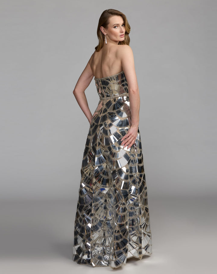 Mac Duggal 10168 Hand Embellished Strapless Ball Gown