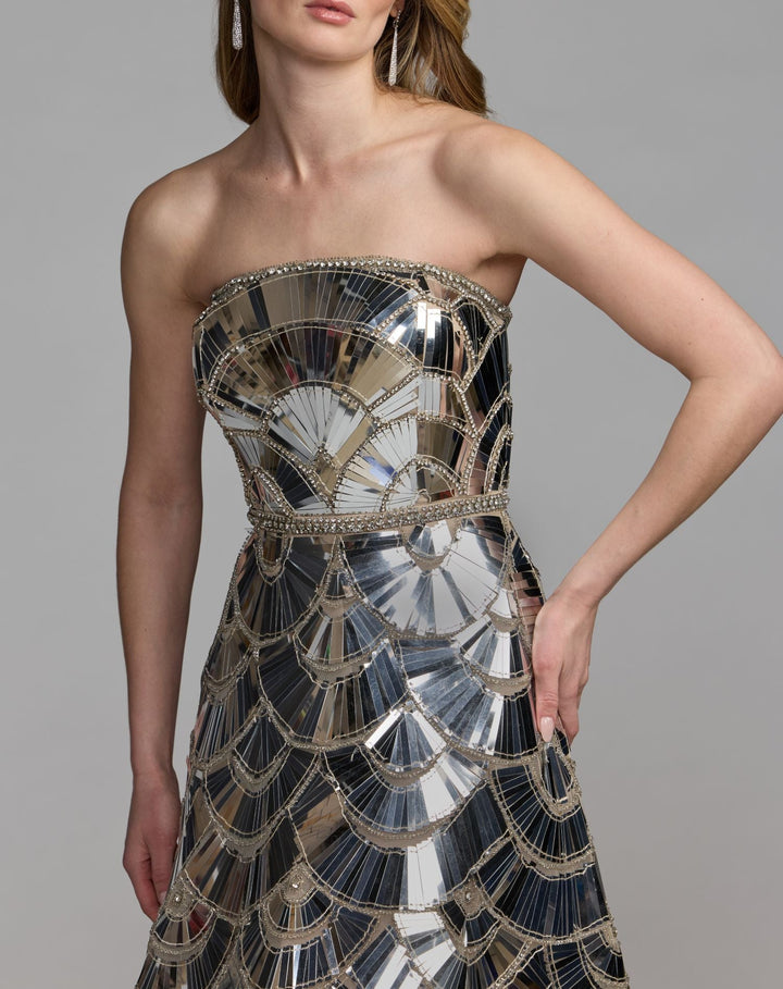 Mac Duggal 10168 Hand Embellished Strapless Ball Gown