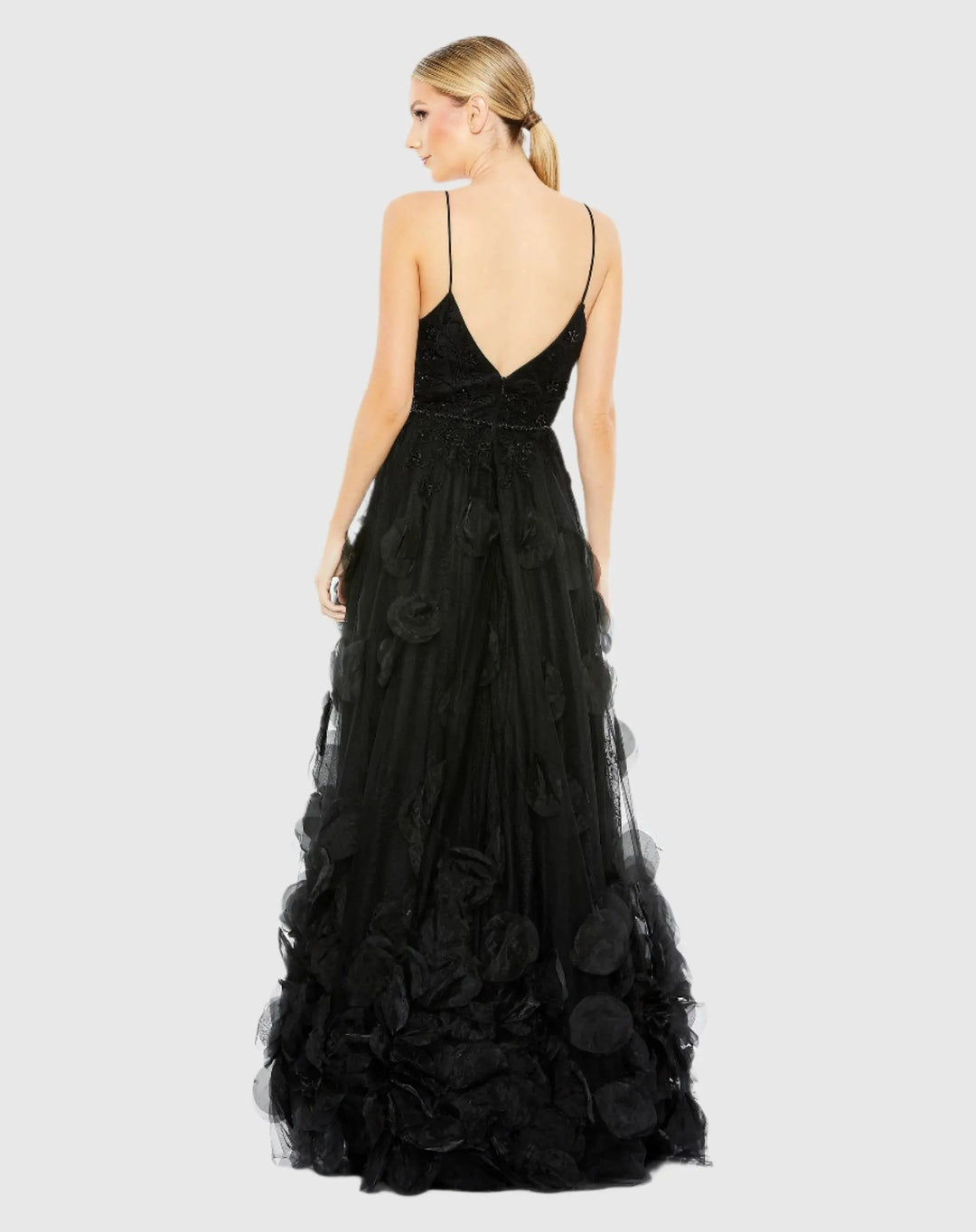 Mac Duggal 11293 Embellished Floral High Low Sleeveless Gown