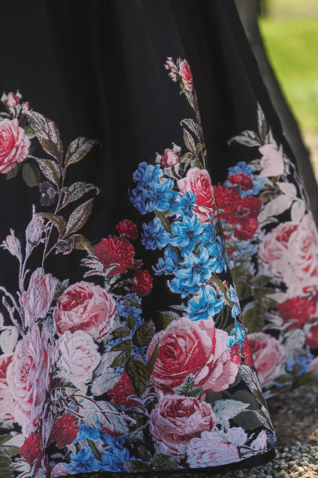 Mac Duggal 11970 Strapless Floral Brocade Ballgown