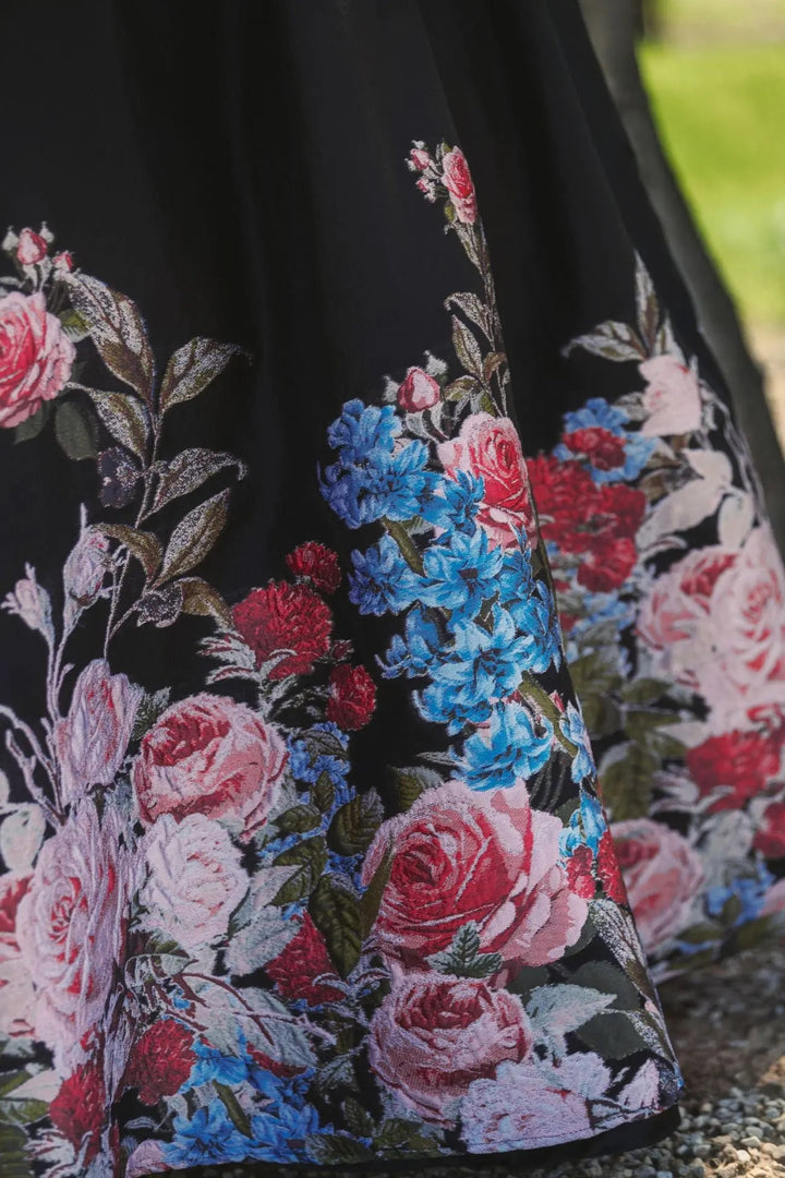 Mac Duggal 11970 Strapless Floral Brocade Ballgown
