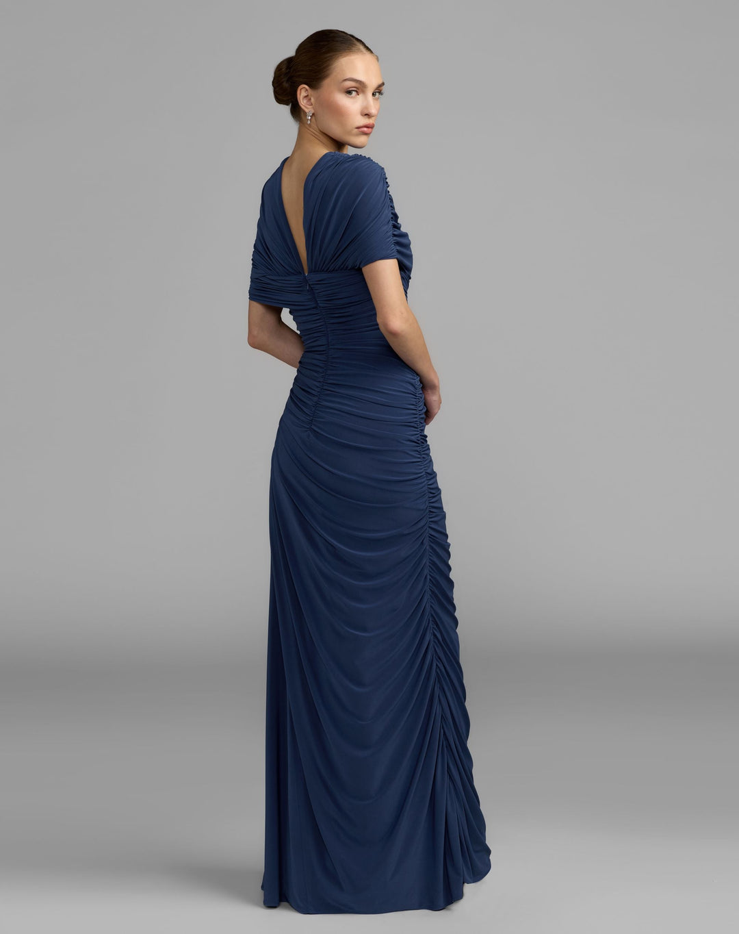 Mac Duggal 13244 Embellished Jersey Draped Column Gown