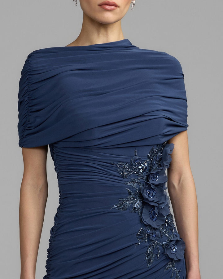 Mac Duggal 13244 Embellished Jersey Draped Column Gown