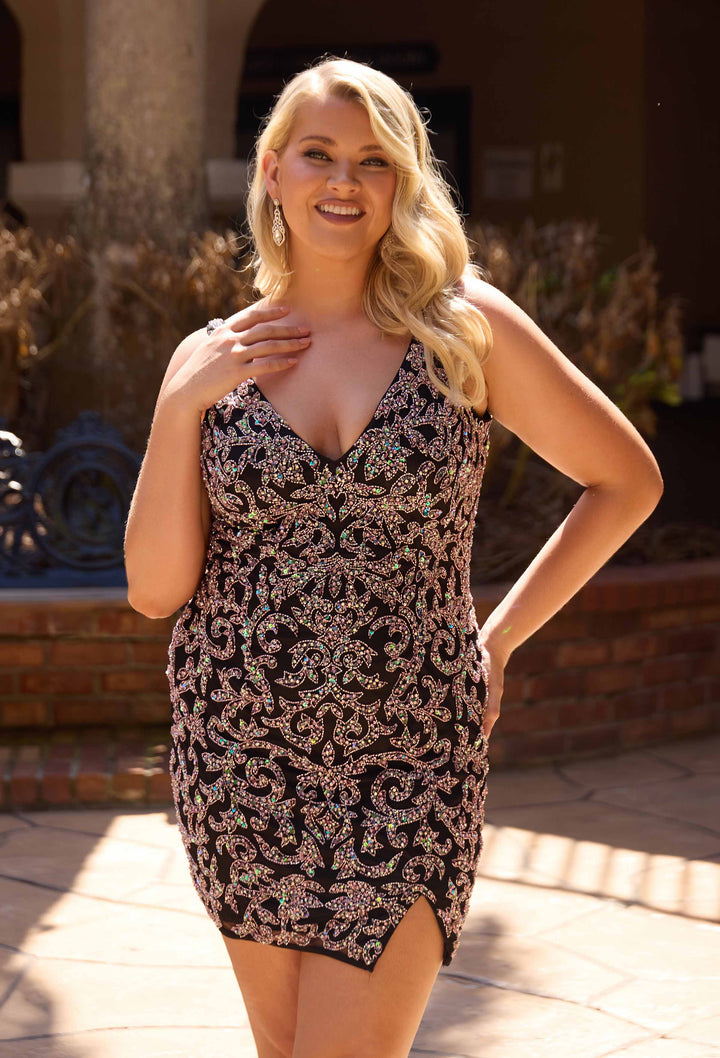 Primavera Couture 14117 Crystal Embellished Homecoming Dress