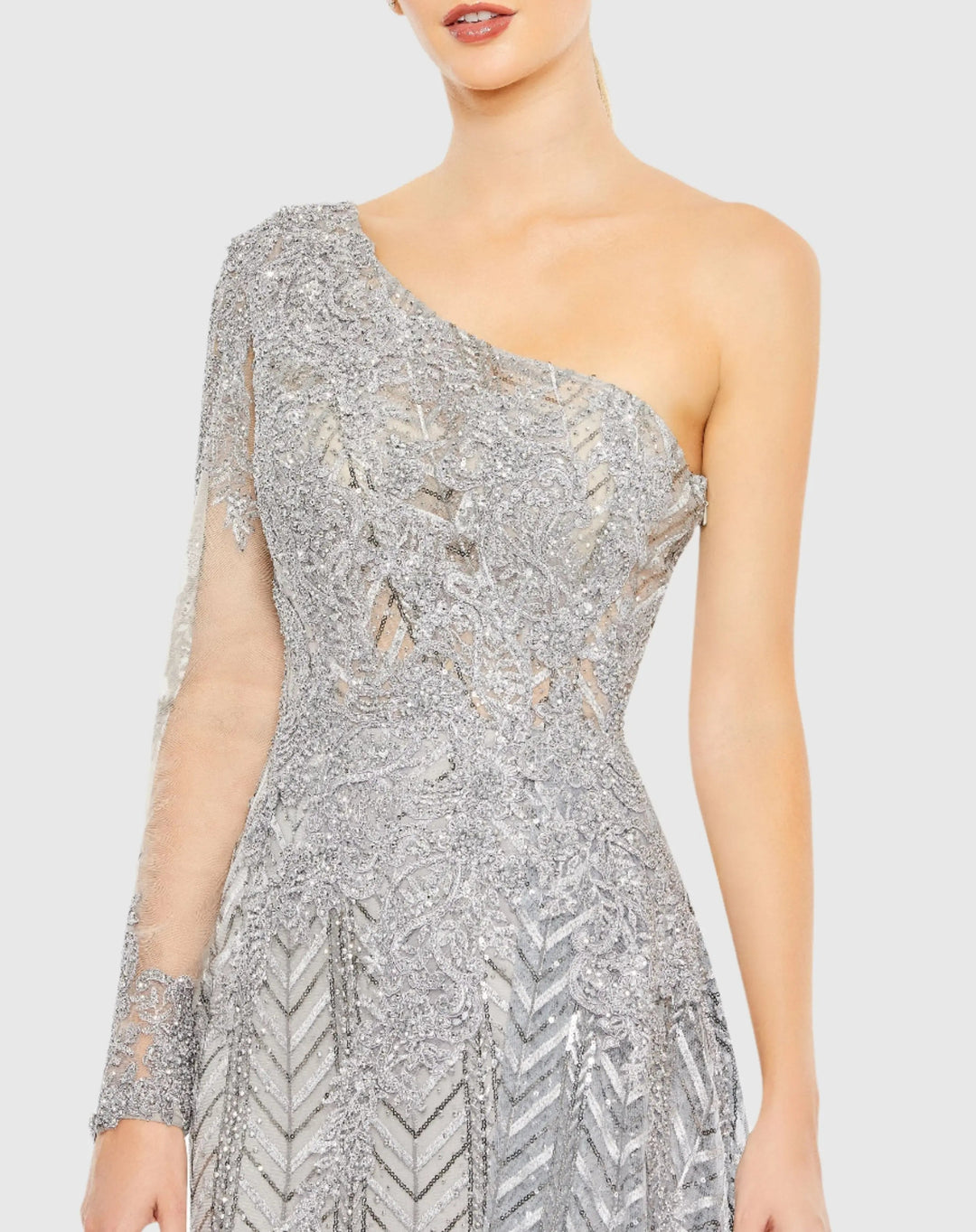 Mac Duggal 20401 Embellished One Shoulder A Line Gown