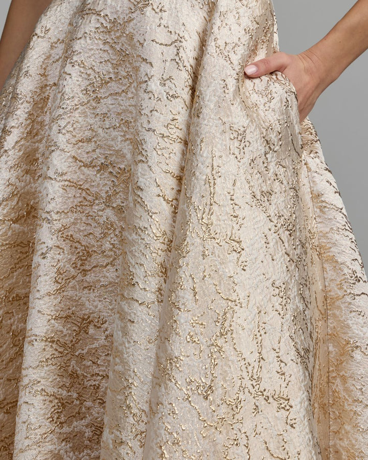 Mac Duggal 21052 Metallic Brocade Ball Gown