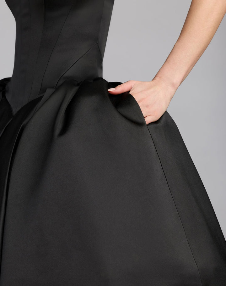 Mac Duggal 21259 Strapless Satin Corset Ball Gown