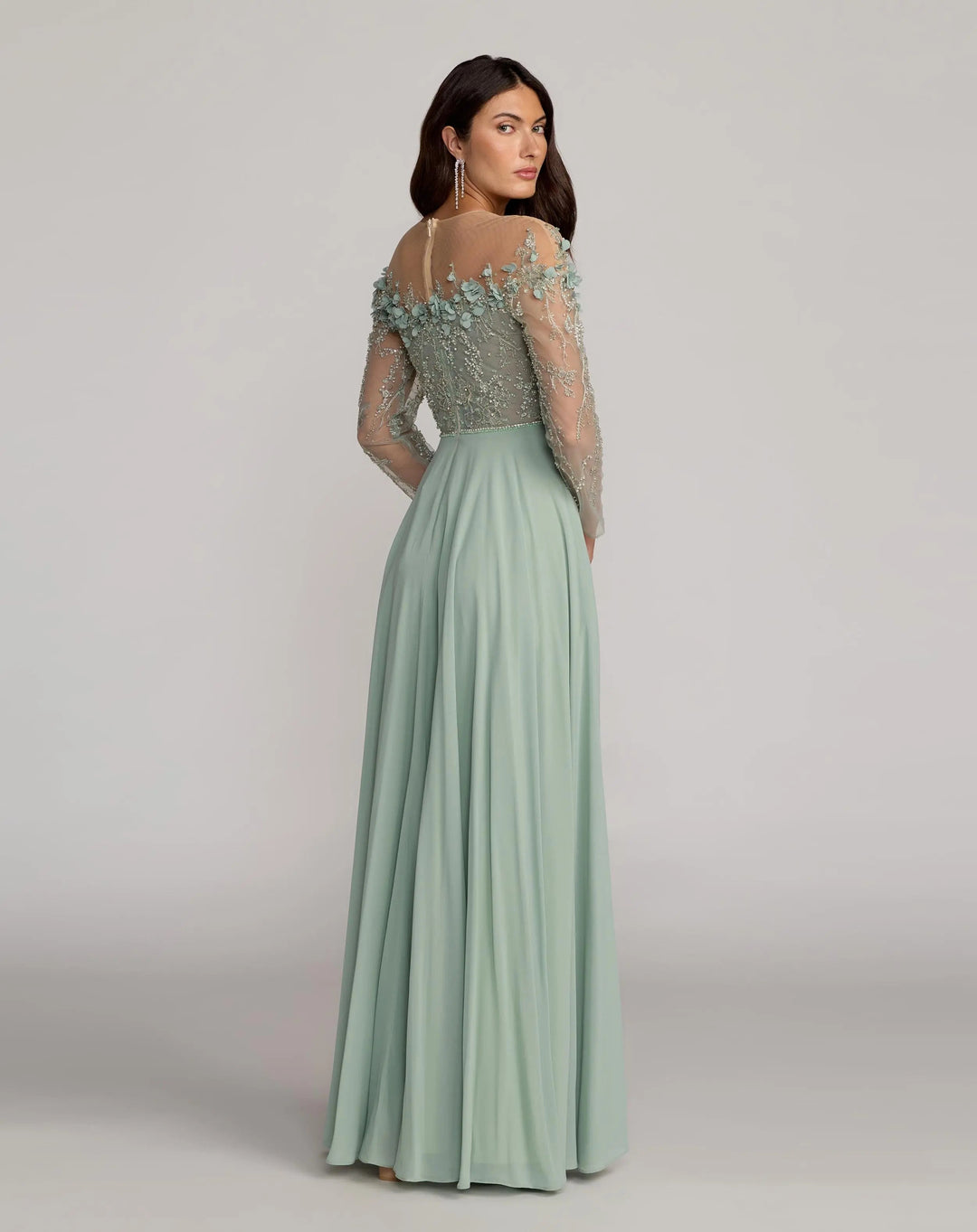 Mac Duggal 21315 Embellished Off the Shoulder Gown With 3D Flowers