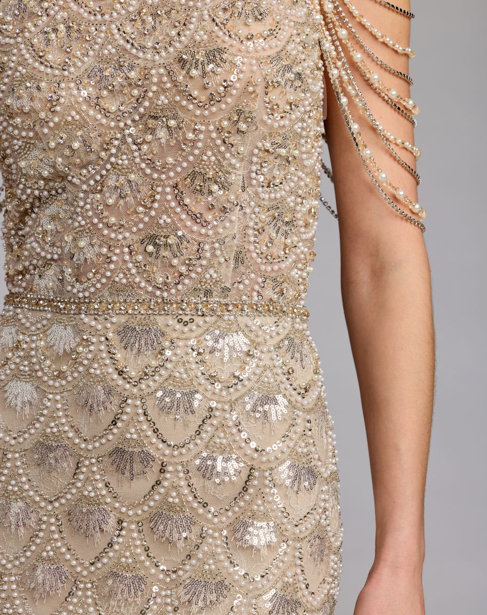 Mac Duggal 21322 Draped Embellished Column Gown