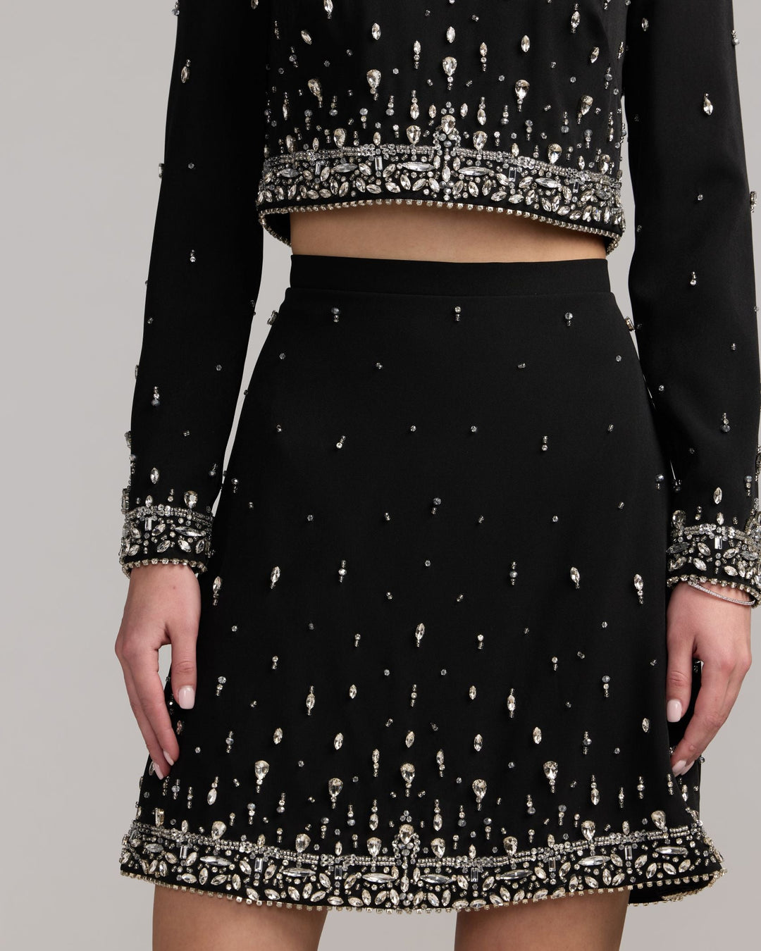 Mac Duggal 2261 Embellished Top And Mini Skirt Set
