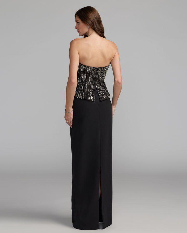 Mac Duggal 2366 Embellished Crepe Strapless Column Dress