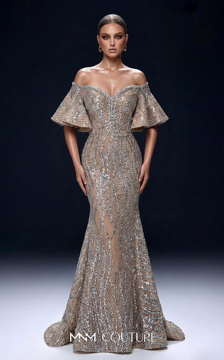 Fouad Sarkis 2529A Sweetheart Off-the-Shoulder Corset Couture Dress