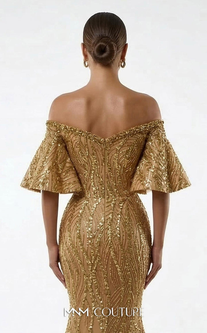 Fouad Sarkis 2529A Sweetheart Off-the-Shoulder Corset Couture Dress
