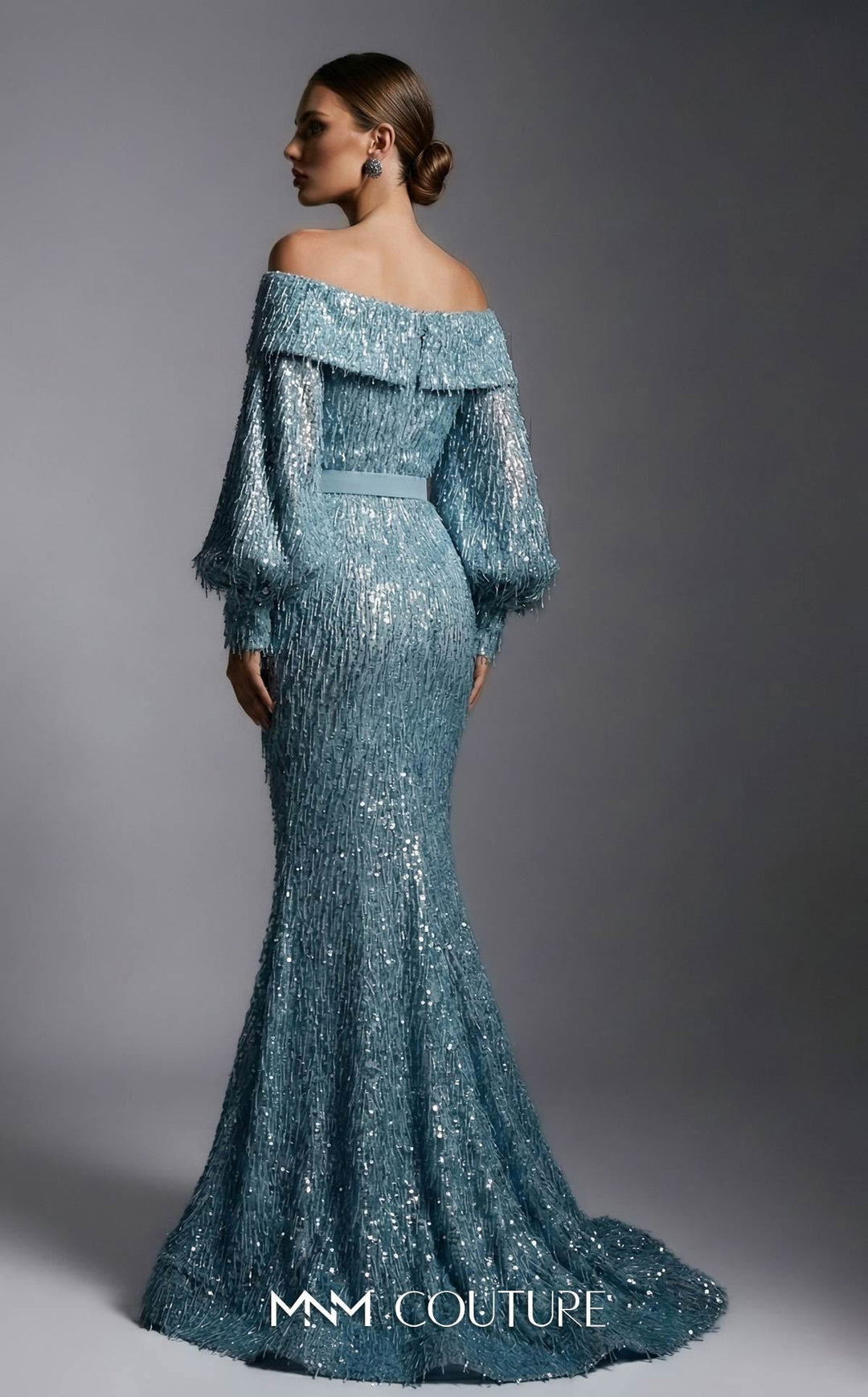 MNM 2752A Off-Shoulder Fitted Mermaid Couture Dress