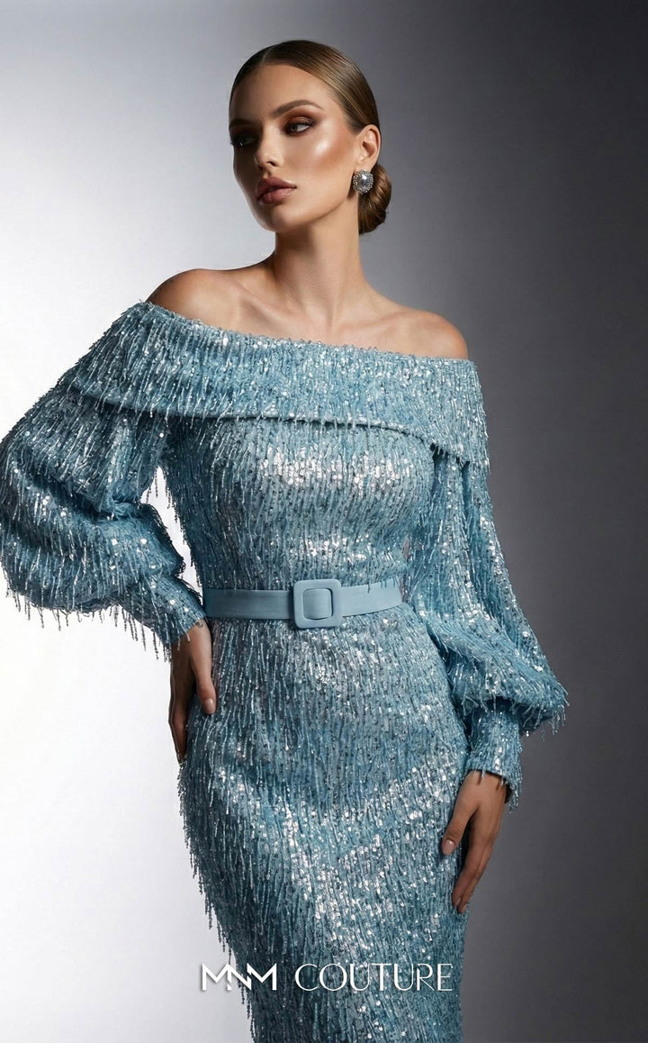 MNM 2752A Off-Shoulder Fitted Mermaid Couture Dress