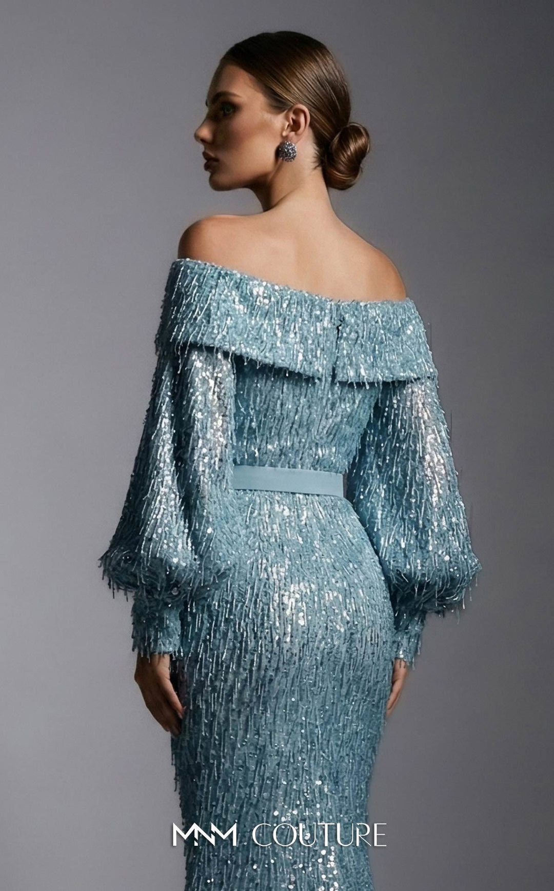MNM 2752A Off-Shoulder Fitted Mermaid Couture Dress