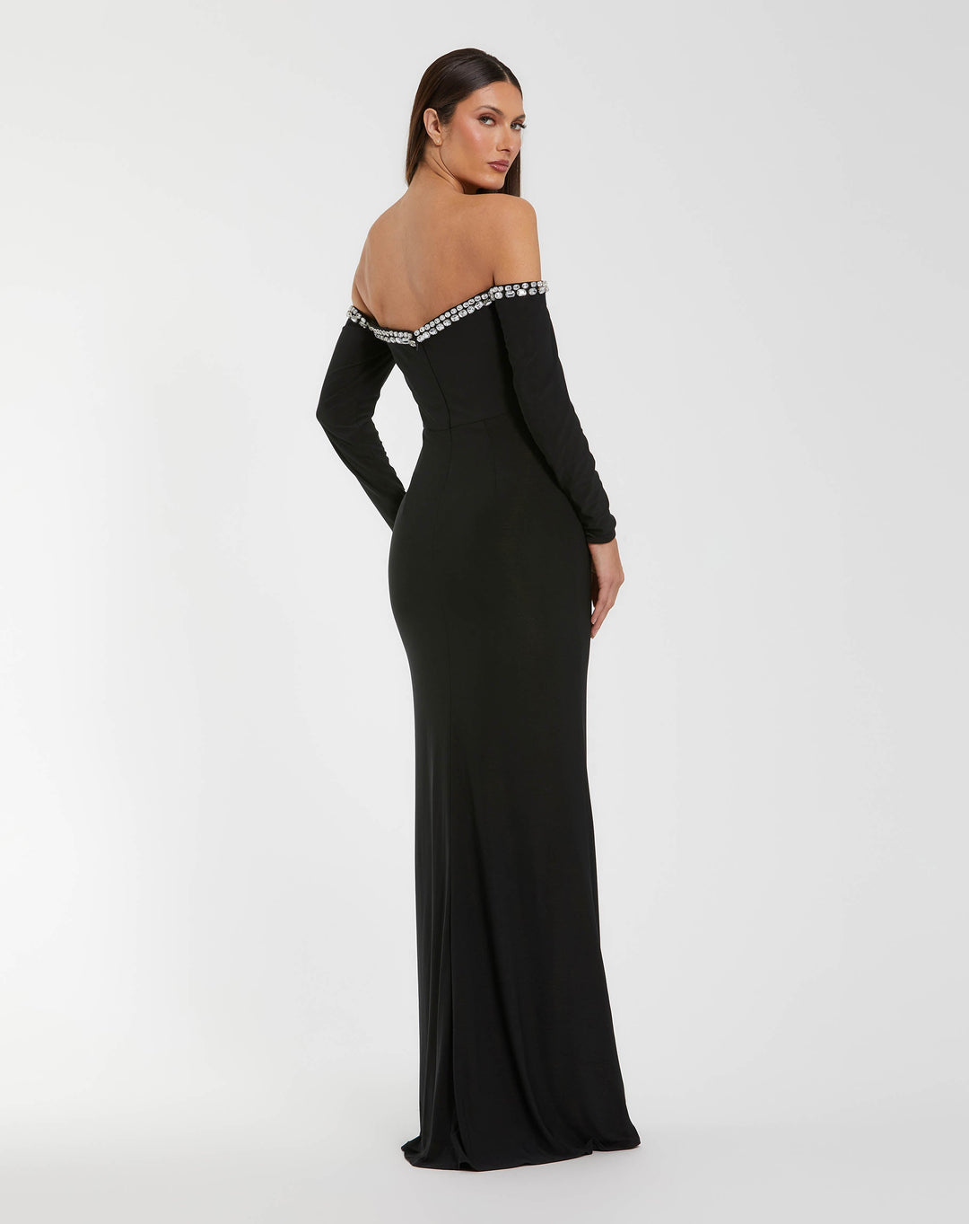 Mac Duggal 44159 Long Sleeve Off the Shoulder Mermaid Gown