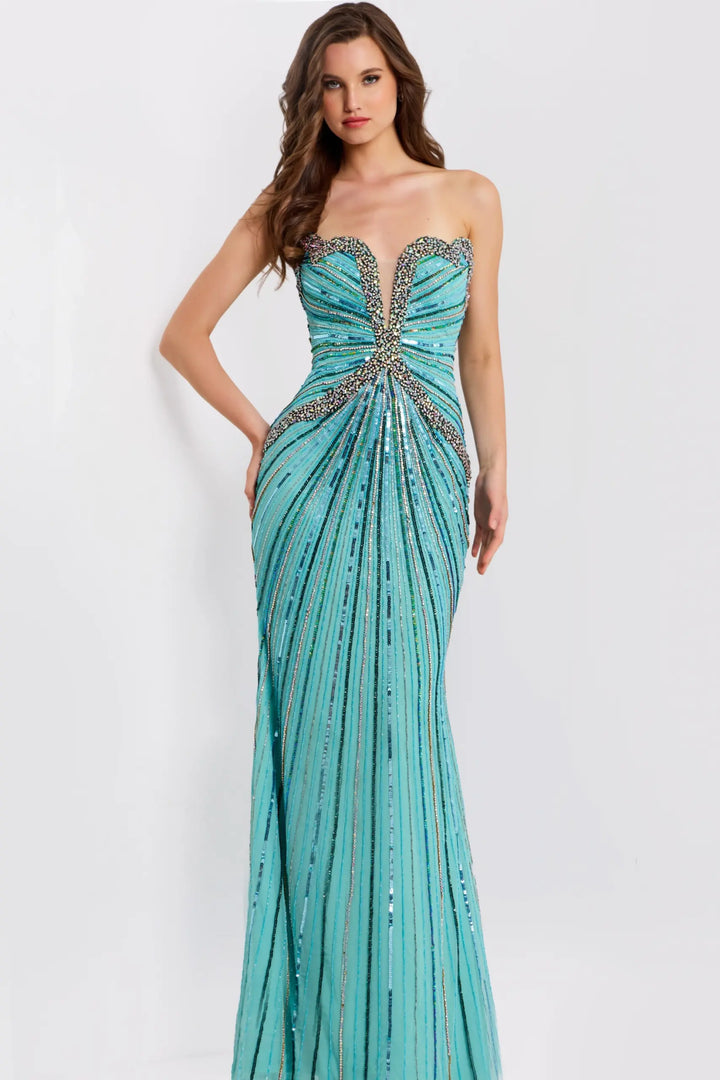 Jovani 49224 beaded gown view 8