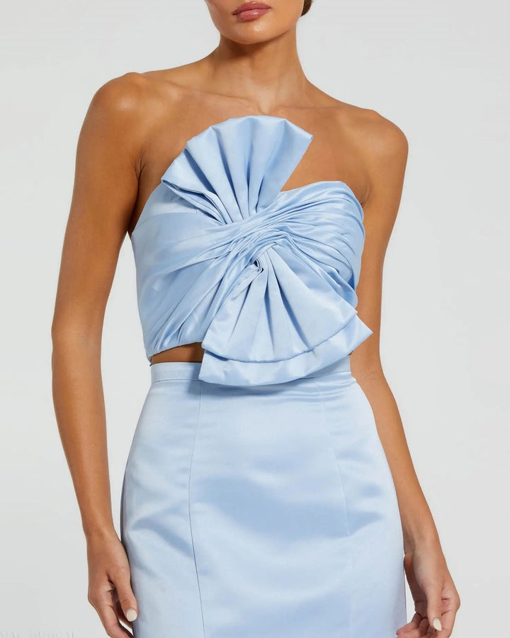 Mac Duggal 49832 Strapless Bow Top and Mermaid Skirt 2 Piece Set
