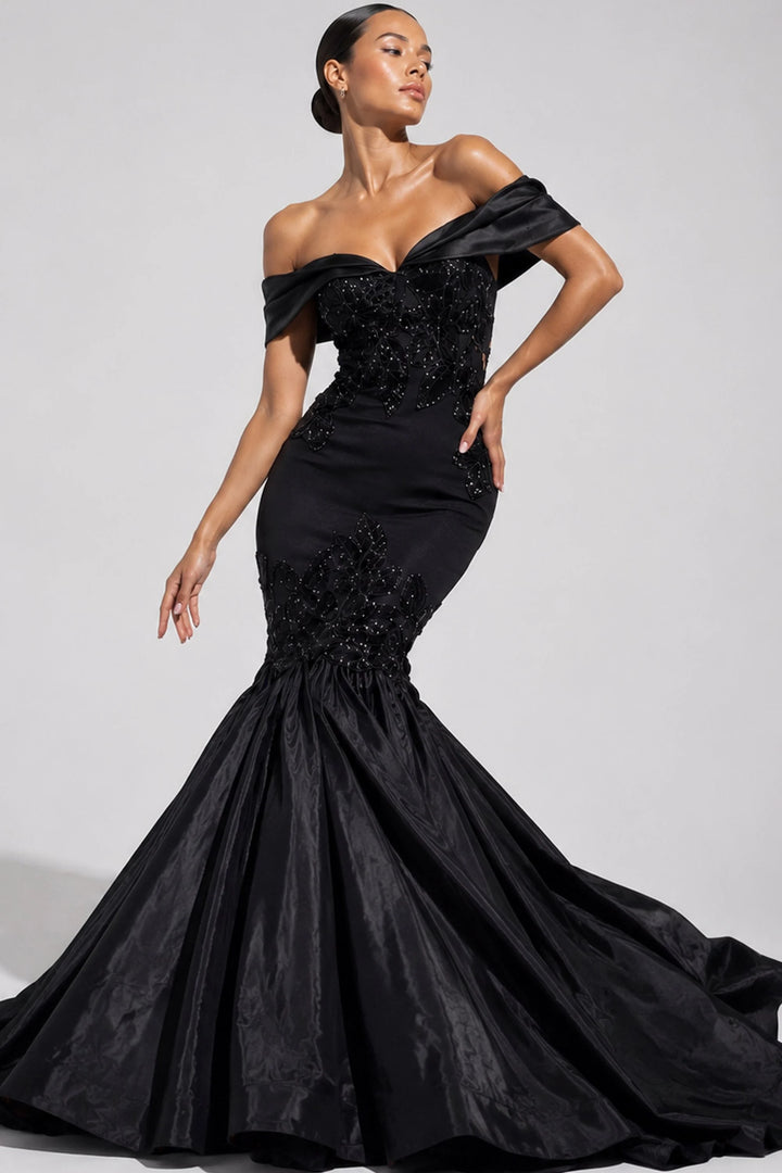 Jovani 50209 Off-the-Shoulder Mermaid Evening Dress