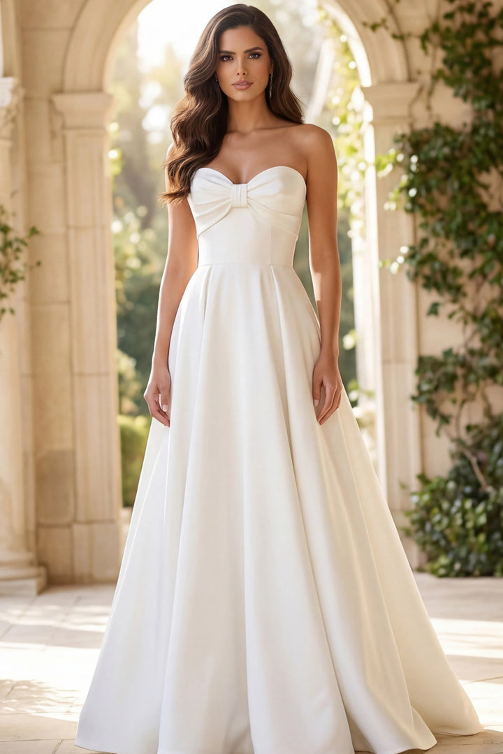 Jovani 50534 Strapless Gown With Statement Bow Detail
