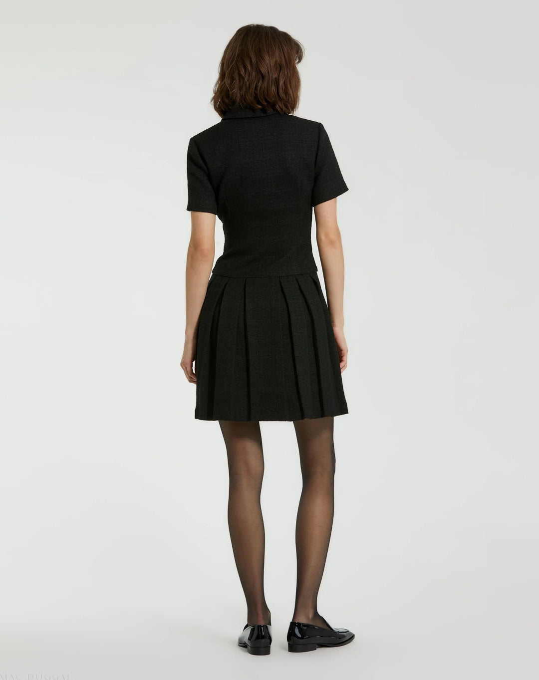 Mac Duggal 81038 Tweed Short Sleeve Blazer Mini Dress