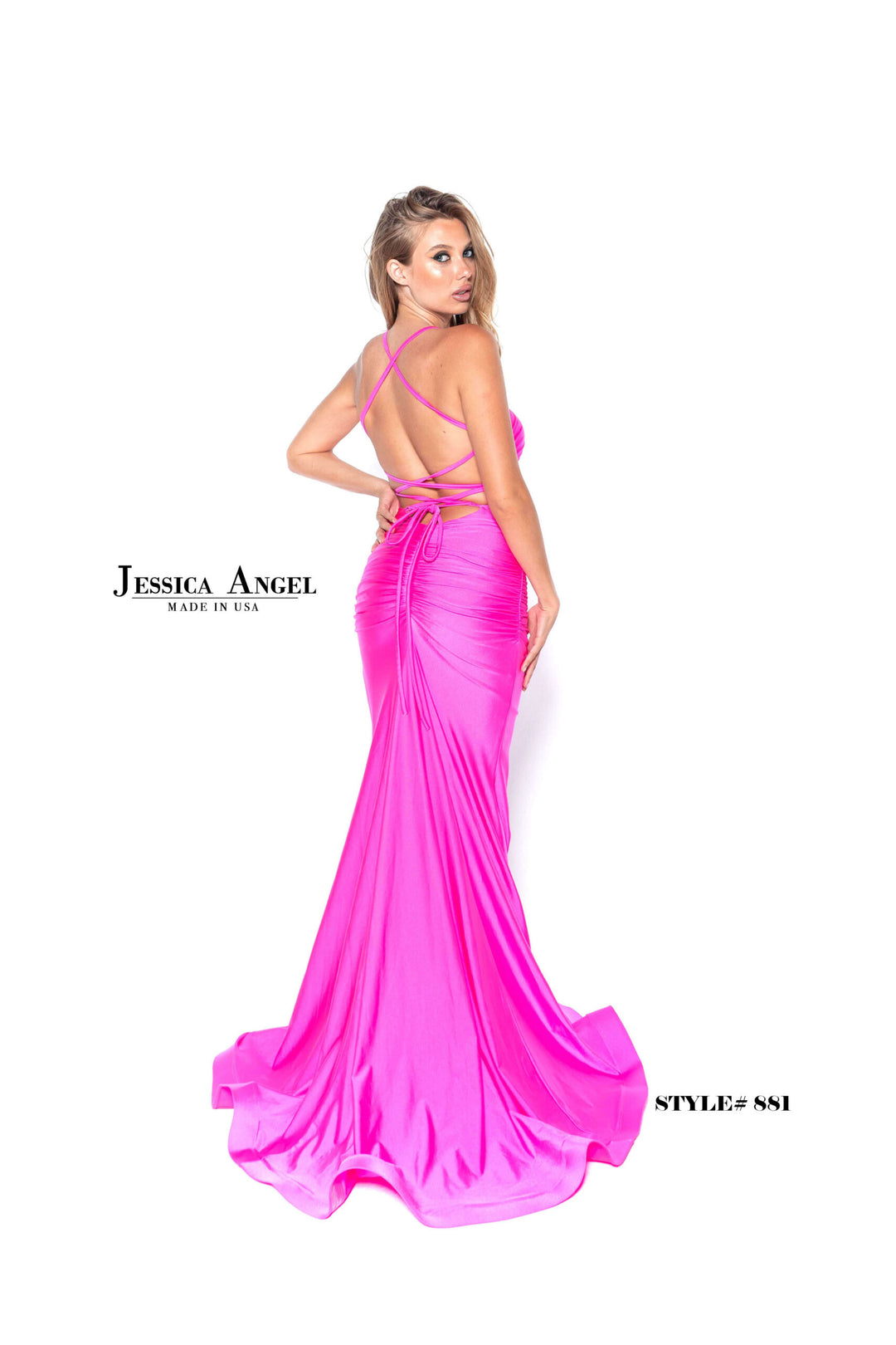 Jessica Angel 881 lace-up back gown back view 2