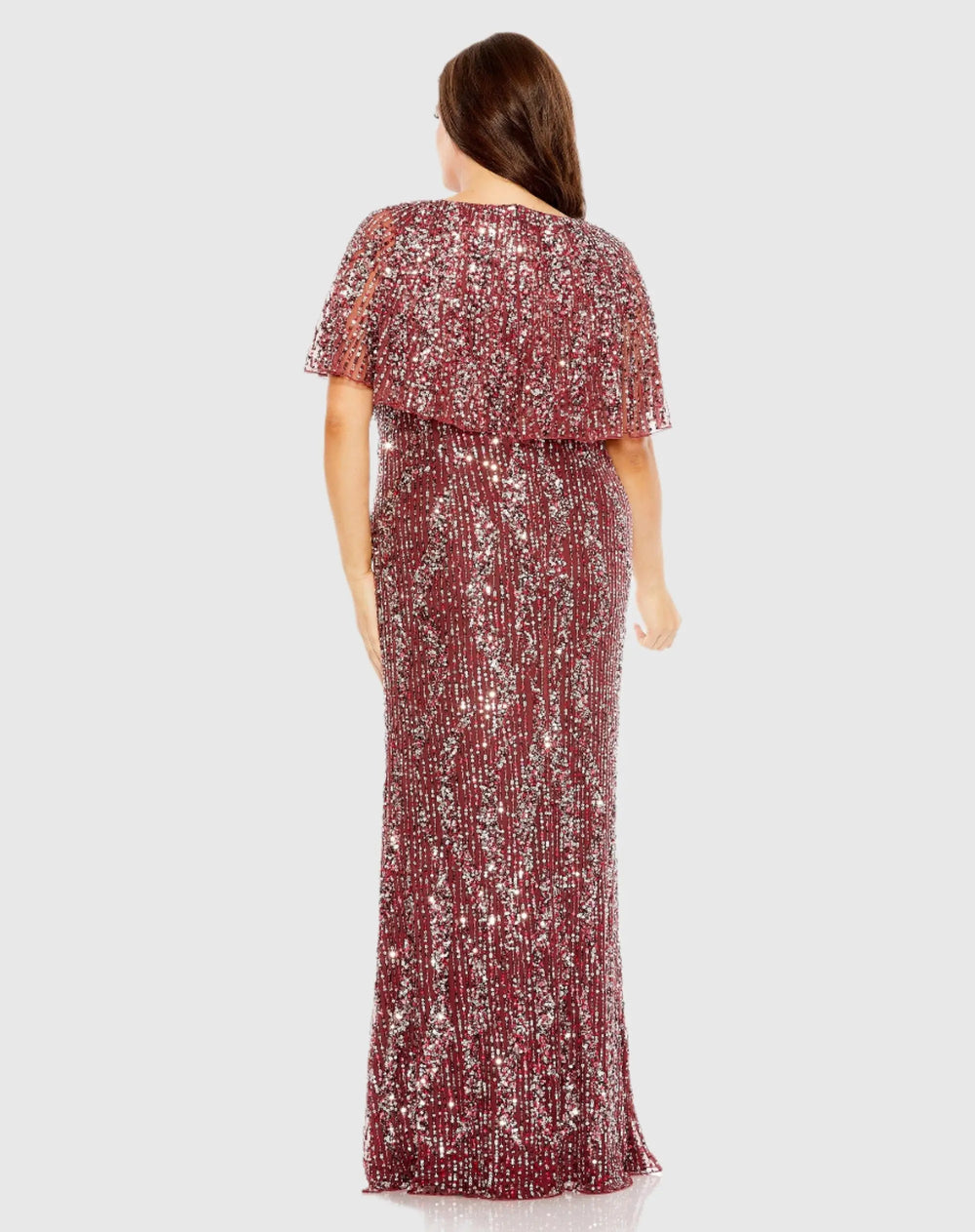 Mac Duggal 93867 High Neck Column Gown with Cape