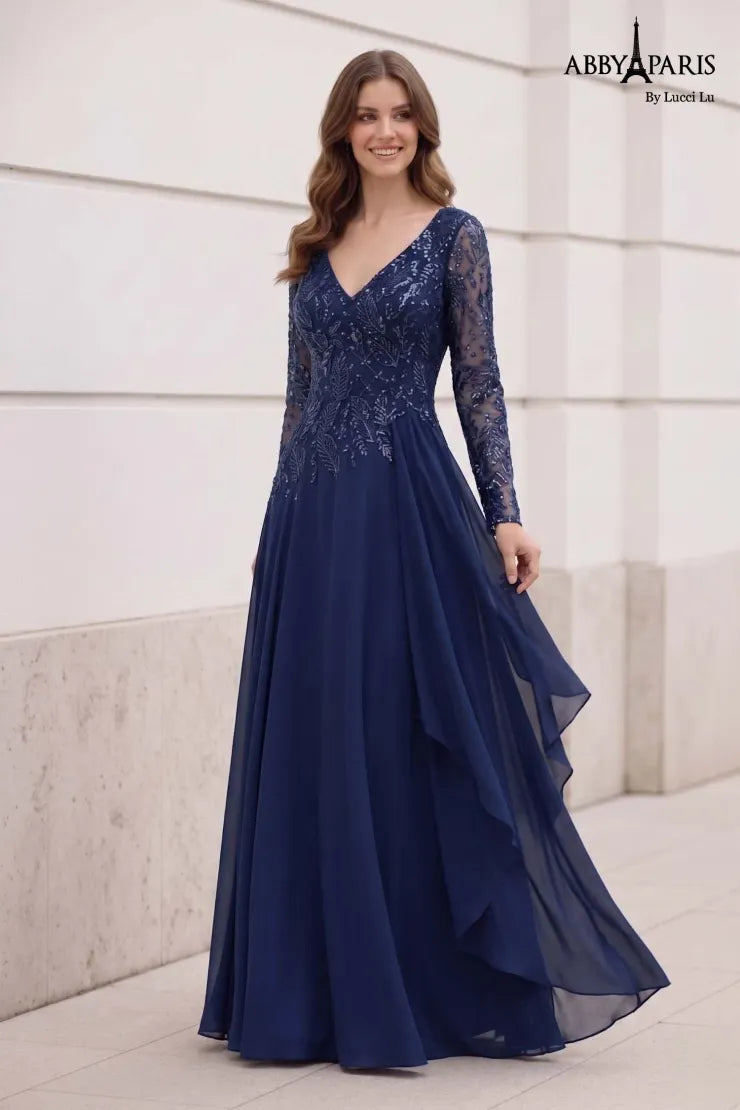 Abby Paris 96095 Beaded Mother of the Bride Dress