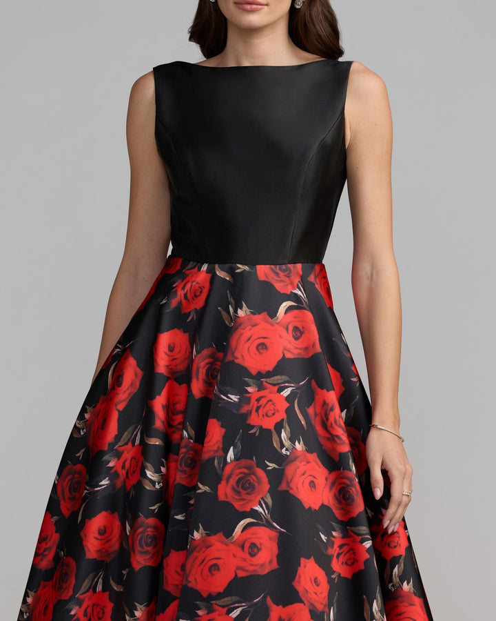 Mac Duggal 56469 Floral Open Back Ball Gown