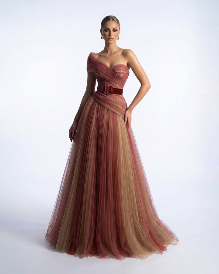 Fouad Sarkis F03008 Sleeveless A-Line Couture Dress