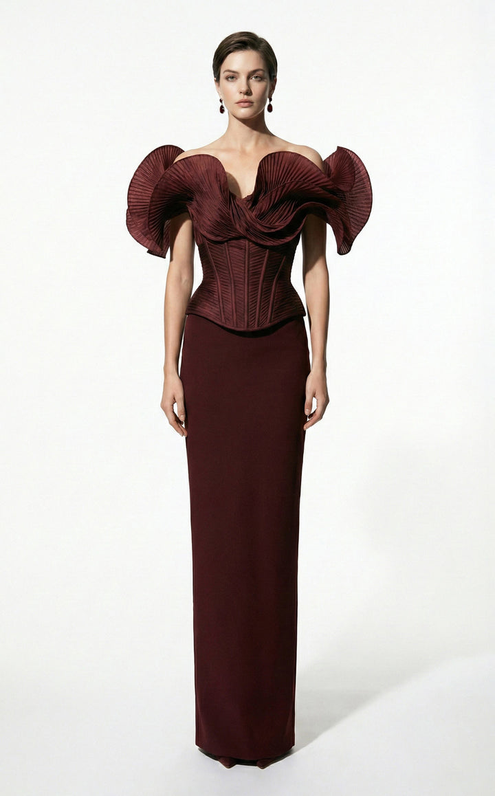 Fouad Sarkis F03032 gown, alternate colourway front view