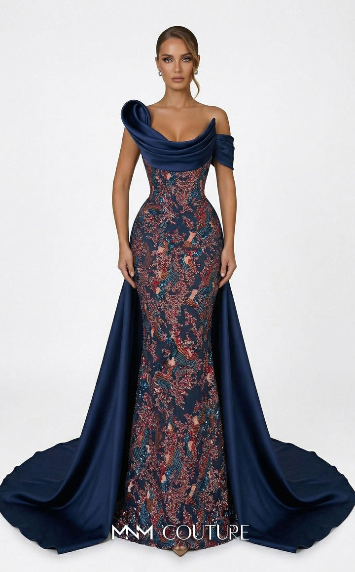 Fouad Sarkis F03044 Asymmetrical Sleeveless Corset Couture Dress