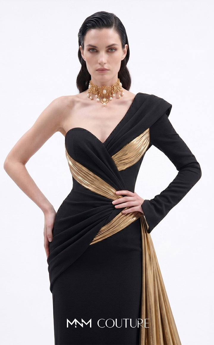 Fouad Sarkis F03063 gown, bodice and banding detail