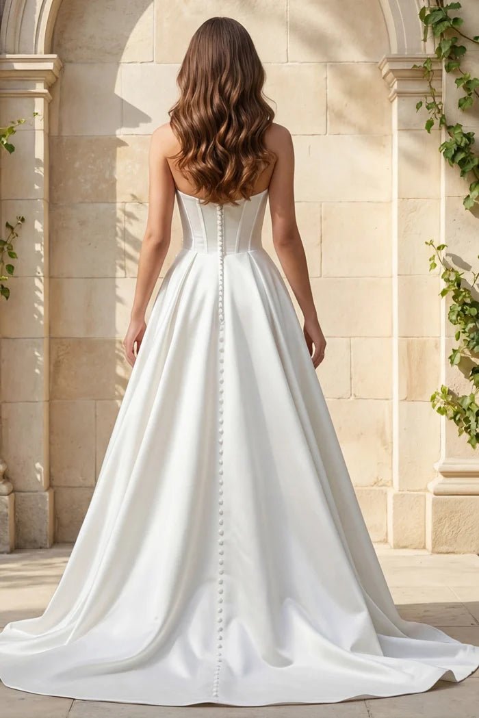 Jovani JB40825 Sweetheart Neckline Corset Bodice Wedding Dress