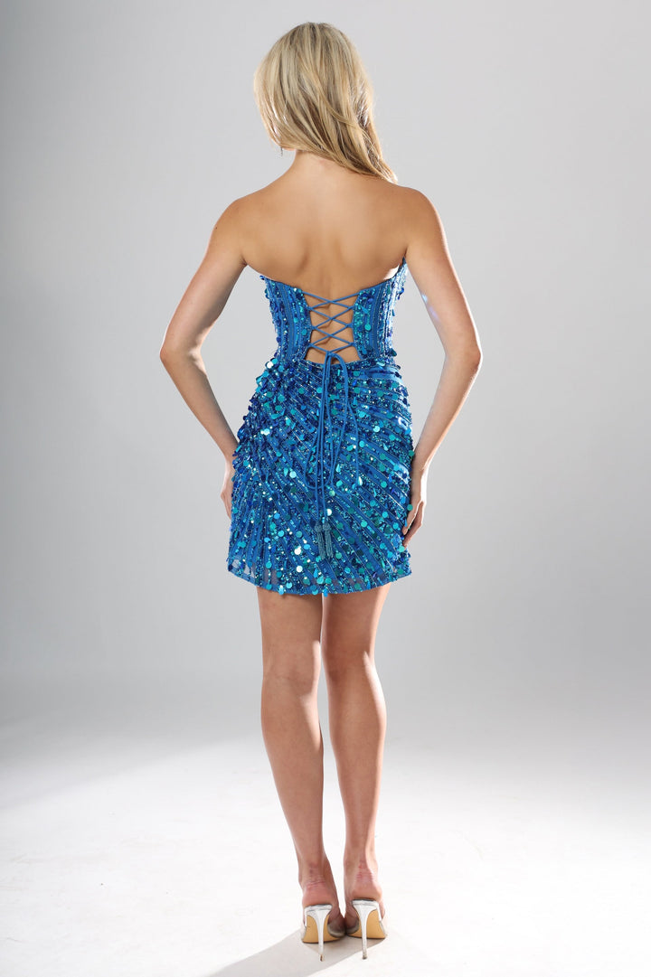 Jovani 53770 Strapless Sweetheart Boned Corset Homecoming Dress
