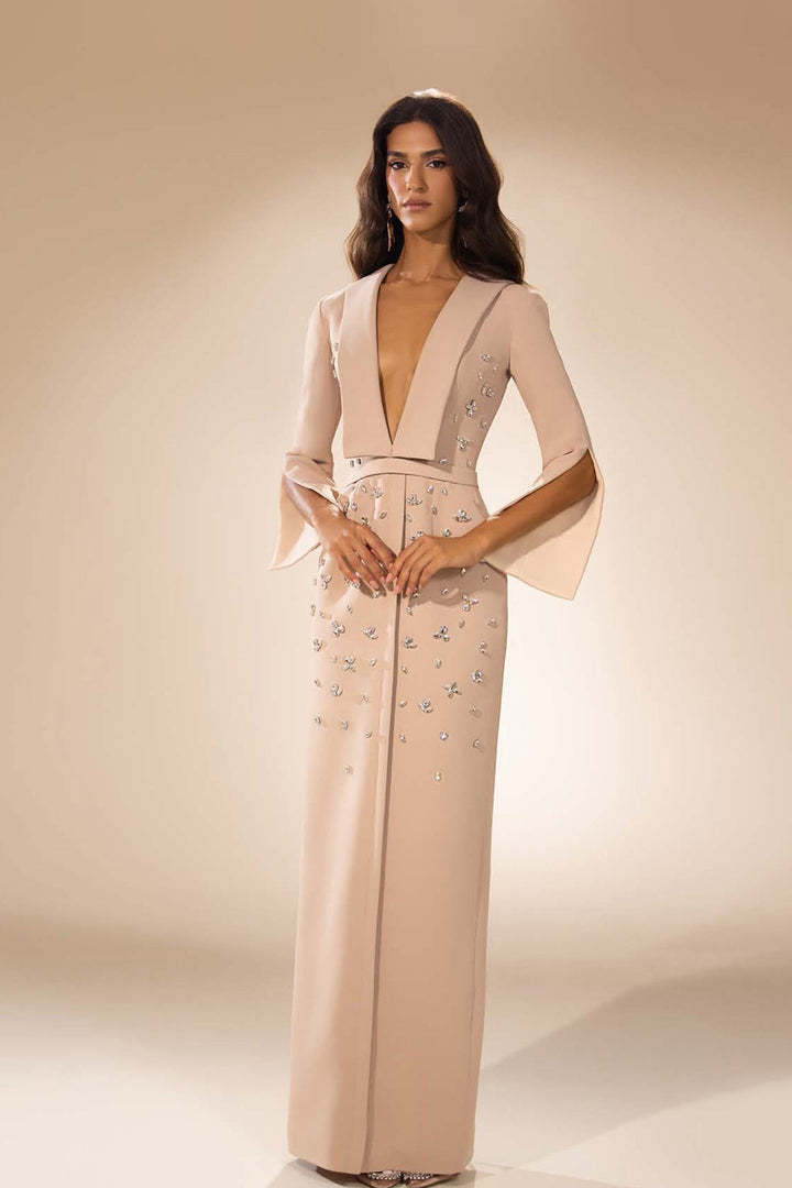 Plugging Dress with Structured Waist Dress - FOSTANI.com