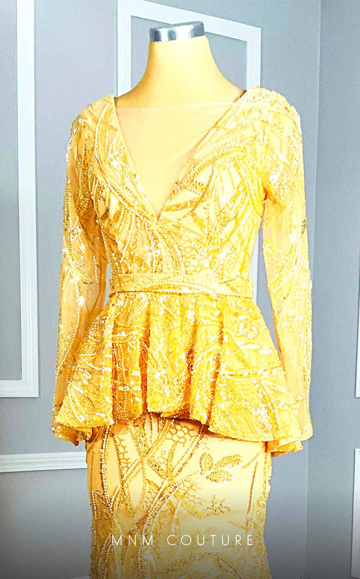 MNM Couture M1140 : Elegant Sequined Mermaid Dress - FOSTANI.com