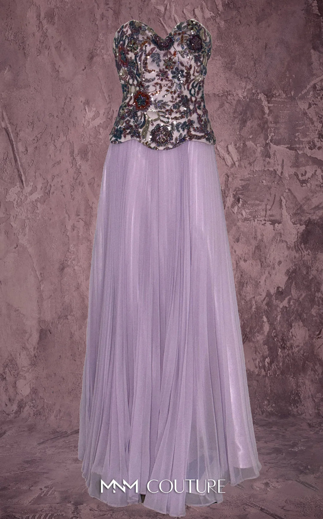 MNM Couture Q7778 Beaded Corset Chiffon Dress