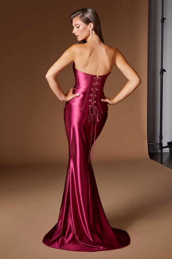 Ladivine CH2602 Two-Piece Strapless Corset Bridesmaid Gown