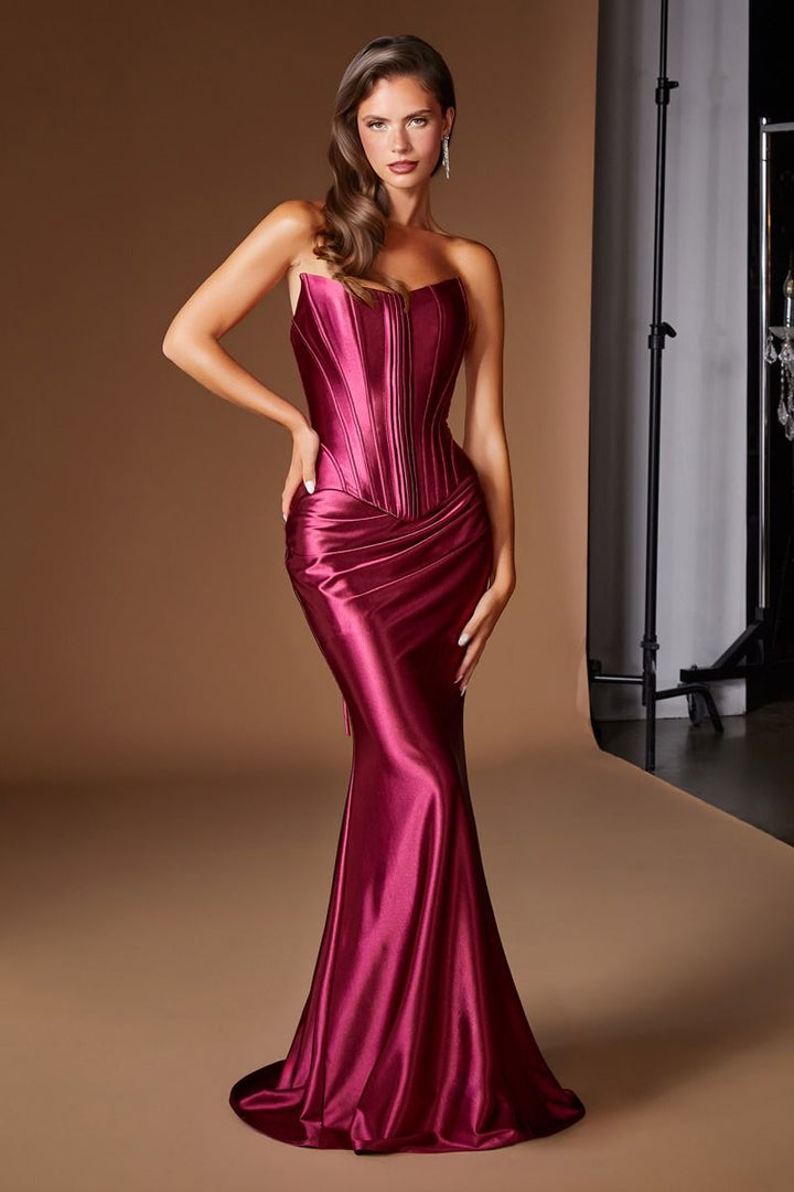 Ladivine CH2602 Two-Piece Strapless Corset Bridesmaid Gown