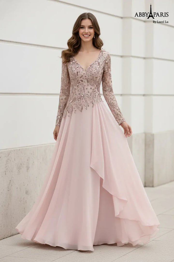 Abby Paris 96095 Beaded Mother of the Bride Dress