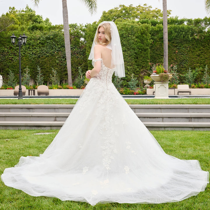 GLS Collective GL3839 ball gown with train fanned