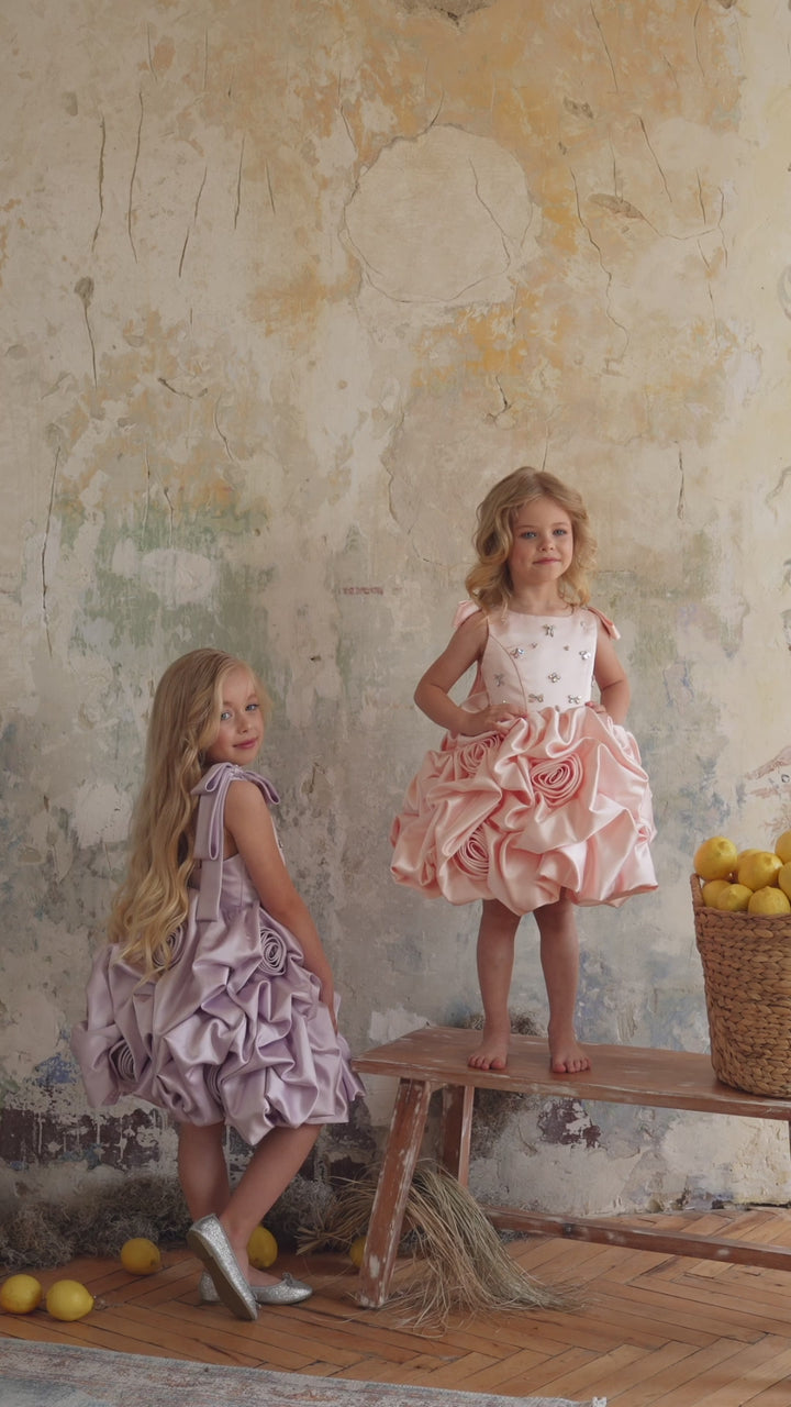 Pentelei 3834 Ruffled Skirt Kids Dress