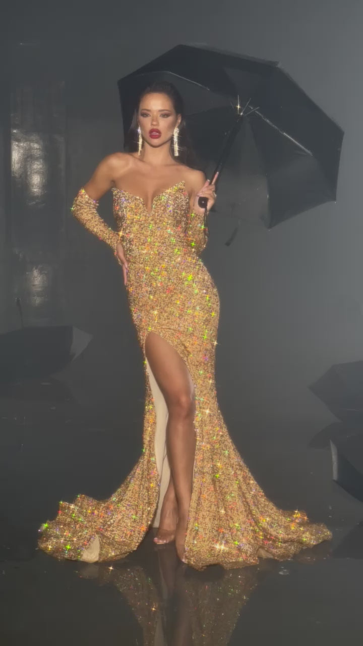 فستان بورشيا وسكارليت PS23521