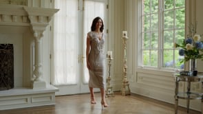 MARSONI BY COLORS MV1386 V-Neck Cap Sleeve Sheath Mother of the Bride Dress
