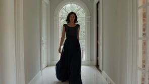 Marsoni M335 Boat Neckline Cap Sleeves Beaded Lace Bodice Mother of the Bride Dress