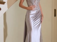 Ladivine CC0329 One Shoulder Beaded Corset Prom 2026 Dress