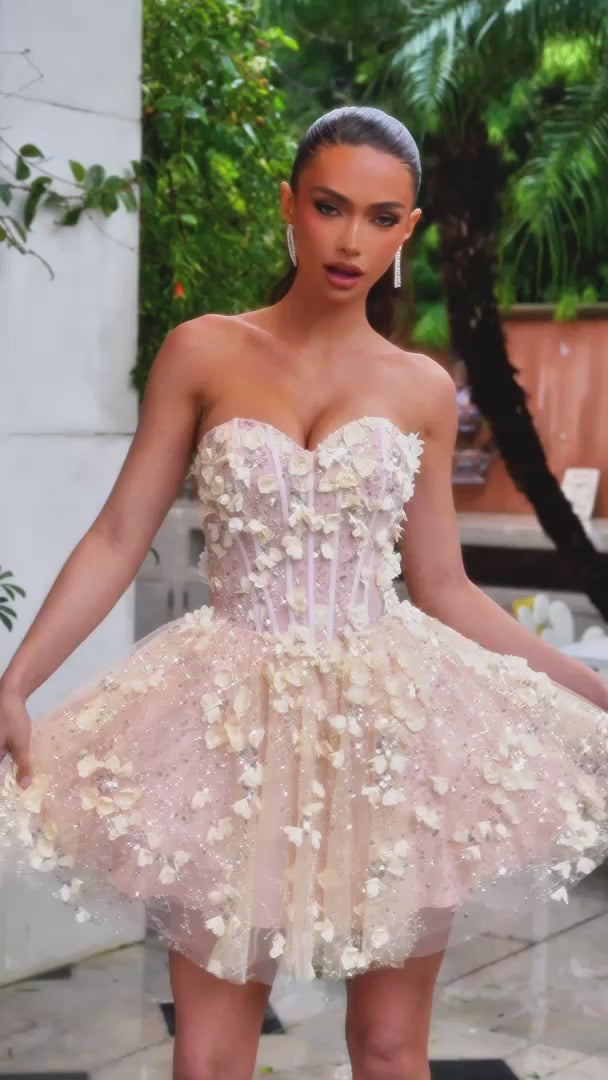 Portia & Scarlett PS26736 Sweetheart Strapless Fit & Flare Prom, Cocktail, and Party Dress