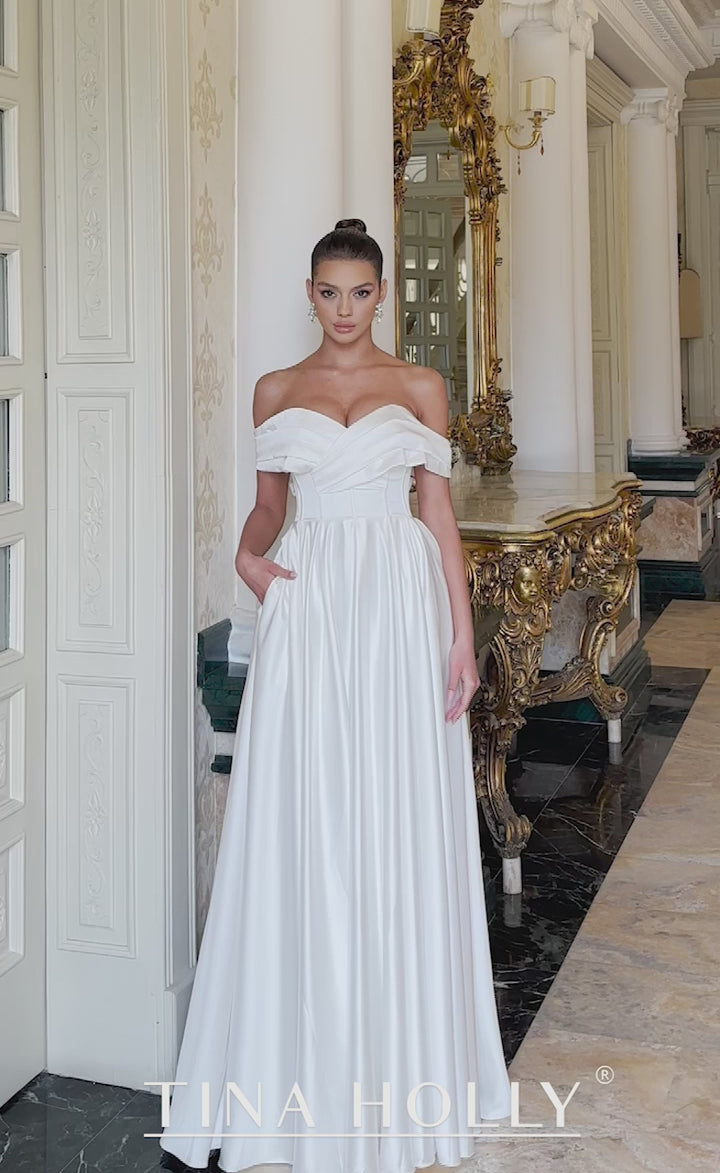 Tina Holly TE207 Off Shoulder Oversized Bow Prom Dress 2026